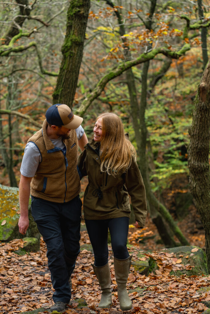 Autumn colours and waterfalls at Padley Gorge in the Peak District