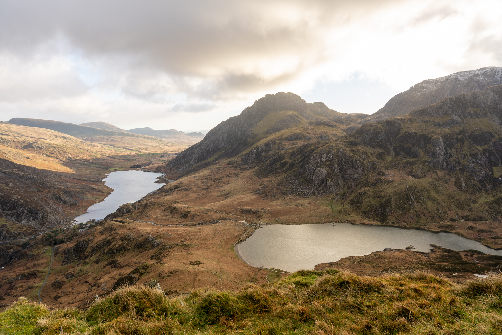 Sunrise above Tryfan from Y Garn, Snowdonia