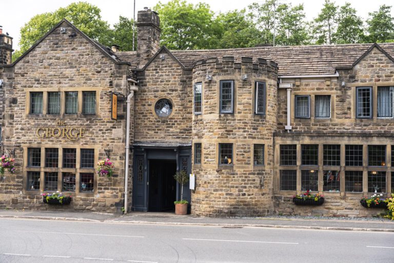 500 year old stone inn, The George, Hathersage, beautiful building with lots of detail
