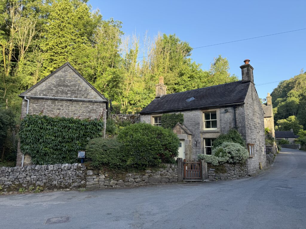 Beautiful stone cottage in the village of Milldale on a country lane