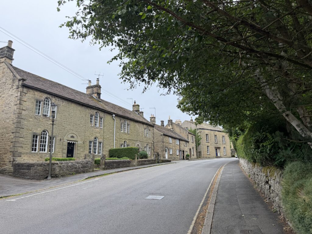 Roadside cottages in the village of Eyam