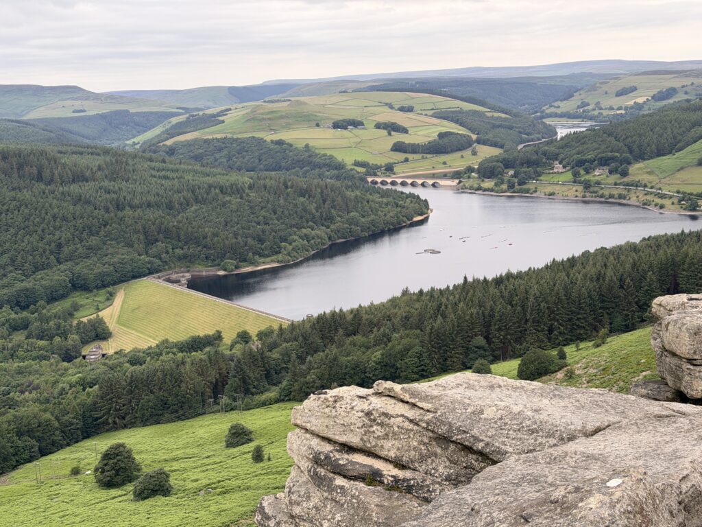 Views over Ladybower Reservoir from Bamford Edge