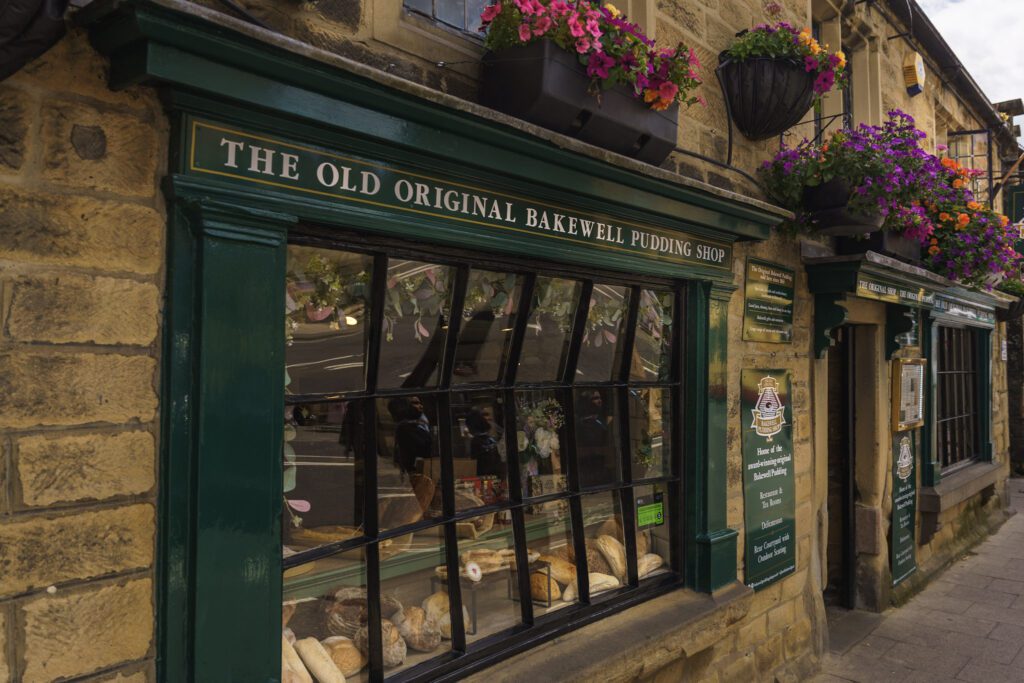 The exterior of the Old Original Bakewell Pudding Shop