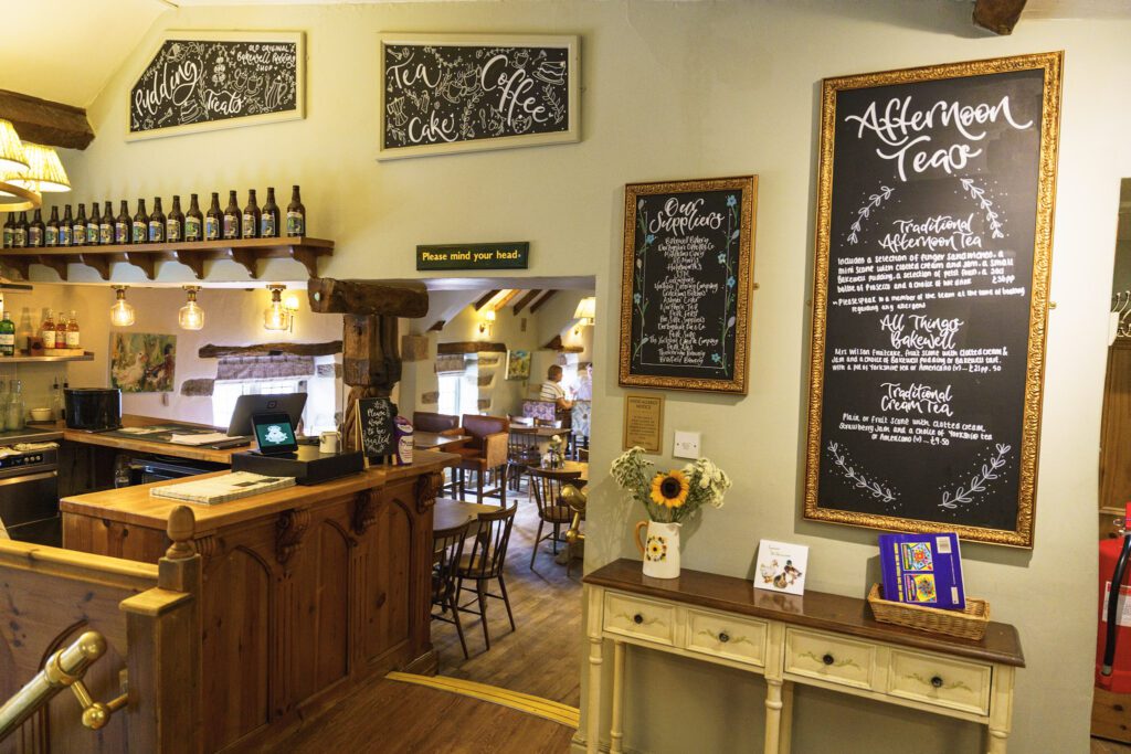 The Old Original Bakewell Pudding Shop Upstairs in the cafe