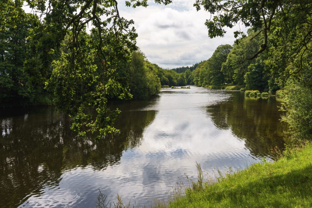 River Wye with trees and lush greenery