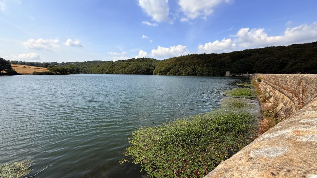Views along the dam wall at Linacre top reservoir