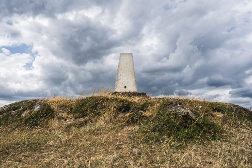Trig point at Harboro Rocks