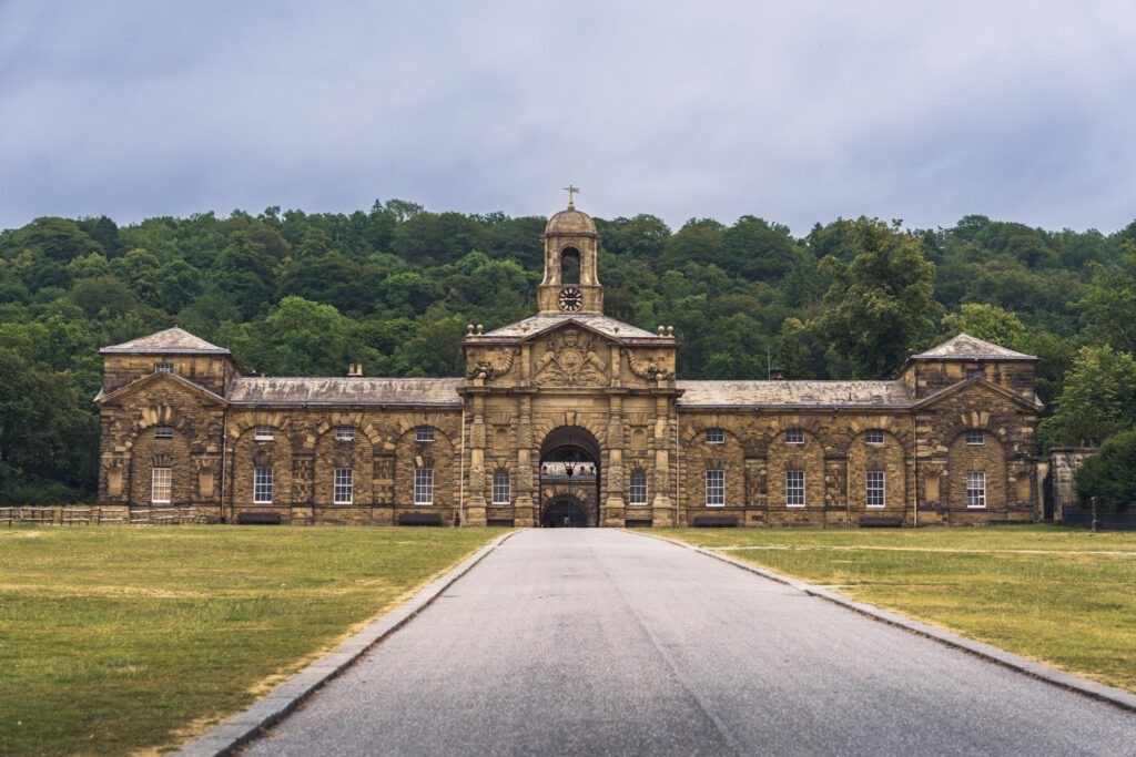Grand stables on the Chatsworth estate