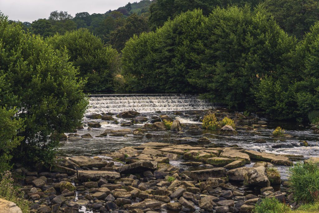 River Derwent weir on the Chatsworth estate