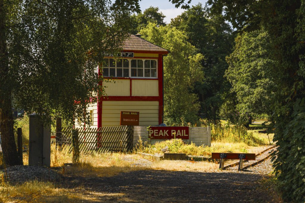 Wooden station box in Rowsley Derbyshire